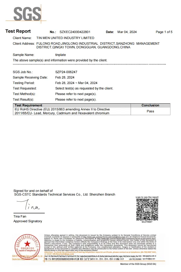 SGS testing and inspection certification